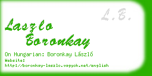 laszlo boronkay business card